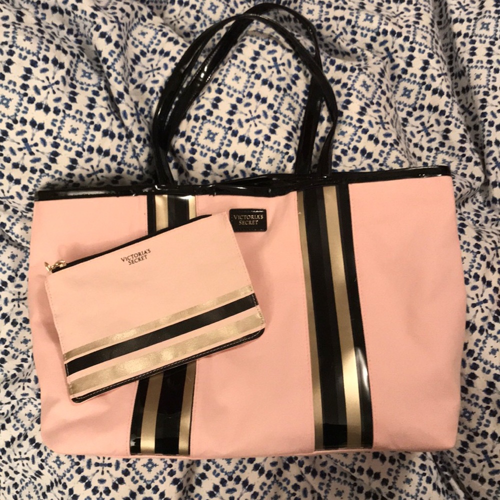 Victorias Secret Tote with small clutch